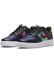 NIKE AIR FORCE 1 LV8 EMB NBA (GS) BLACK-GYM RED SZ 6Y-WOMENS SZ 7.5 [DN4178-001]