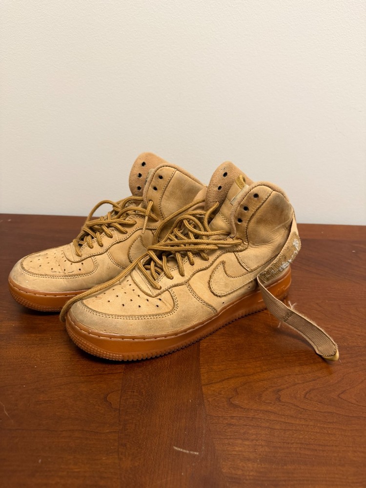 Nike SF Air Force 1 Mid Flax Wheat 807617-200 Size 6Y