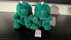 Gymboree Dinosaur Plush Slippers New With Tags Size 5-6 Boys Girls Slippers New