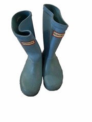 Hunter Boy’s Girl’s Youth 10M Blue White Silver Winter Snow Boots Toddler