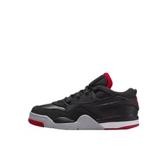 Jordan AJ4 Leather Low top Kids Outdoor Shoes Black Children Aged 3 7 FQ7936-061