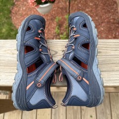 Merrell Hydro H2O Hiker Navy/Orange Sandals Shoes Big Kids Sz 2M EXCELLENT
