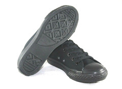 CONVERSE CHUCK TAYLOR ALL STAR 314786F BLACK MONO CANVAS CASUAL SHOE LITTLE KIDS