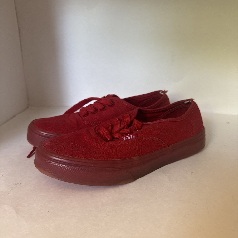 VANS Old Skool Translucent Skate Shoes Red Monochrome Youth Kids Size 3 See Pics