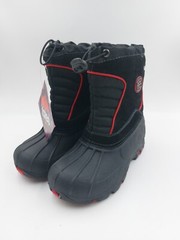NWT Totes Ankle Boots Kids Size 1M Red Black Winter Snow , Liam ll