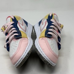 Nike Jordan 1 Low SE Multi Canvas DV1323-100 Youth Kids Size 4 Pink Blue Shoes