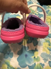 Crocs Unisex Kid’s Classic Clogs Lined Purple Taffy Pink Outer – US Kid’s J6