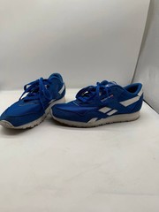 GRADE SCHOOL REEBOK CLASSIC NYLON JUNIOR FU6785 HUMBLE BLUE/WHITE SNEAKER SHOE