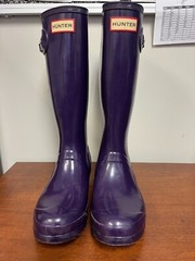 Kid’s Hunter Gloss Purple Rain Boots SIZE UK 4 US5B US6G EU 37