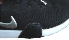 Nike Black White Silver Slip On Sneaker Shoes Small Kid Size *See Description*