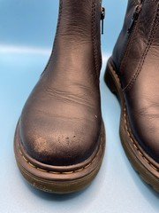 Dr Martens Kids Black Leather Boots Size US 13 Chelsea Zip Boots Softy T 2976 J