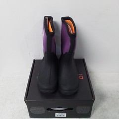 Size 10 Kid’s Dryshod Tuffy All-Conditions Mid Calf Purple/Black Pull On Boots