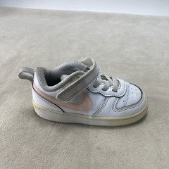 Nike Court Borough Low Kids Sneakers Pink Blue Size 7C DD3021-100 Easy on