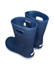 Blue Kids Crocs Pull Up Waterproof Rain Boots Youth Size US11 AUS11 kids Handles