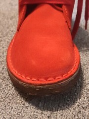 Crewcuts Suede Macalister Boots Kids Size K3 79394 Rhubarb Red Leather Upper