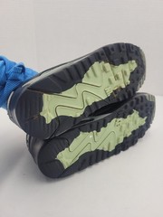 Nike Air Max 90 Black Gray Green Sneaker Unisex Kids 5Y EU 37.5 Flat Athletic