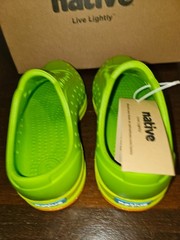 Native Kid’s Sz C9 Palm Green/Pickle Green Robbie Sugarlite Slip-On Shoes $65