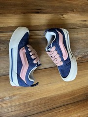 Vans Knu Skool Blue & Pink White Sneakers Low-Top Shoes Size 11