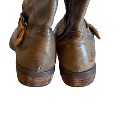 Sonora Grey Brown Eagle Embroidery Leather Cowboy Boots Kid’s 31
