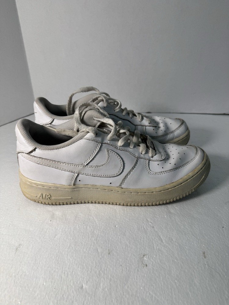 Nike Air Force 1 Low Sneaker Youth Size 7Y White Leather 314192-117