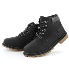 Classic Zipper Waterproof Comfort Work Boot(/Little Kid/Big Kid), Black PU, 9…