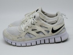 New Nike Free Run 2 GS (White/Black/Wolf Grey) DD0163-100 Size 7 Youth