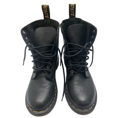 Dr. Martens 1460 Pascal Virginia Black Leather Lace Up Boots Kids 4 UK 3 EU 37
