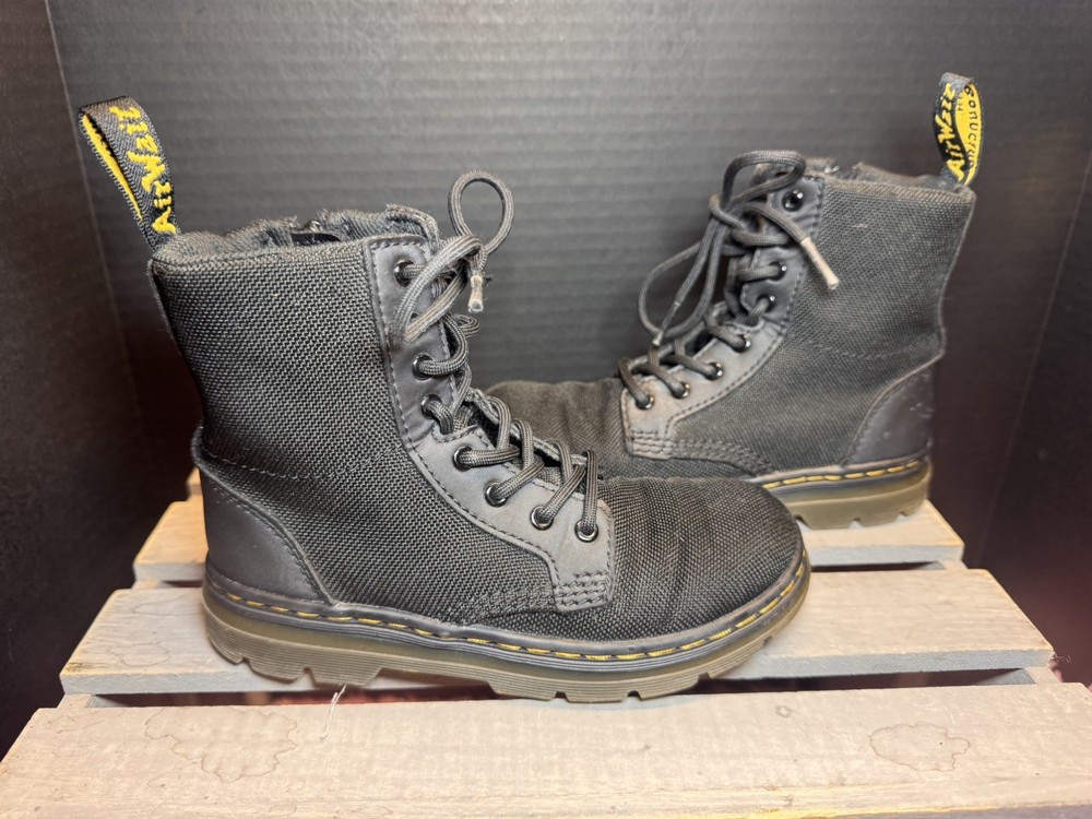 Dr. Martens Black Combs Boot Side Zip – Little Kid Size 13 EUR 31