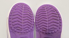 Crocs 14854 Crocband II Purple White Strappy Open Toe Sandals Youth Toddler 11 C