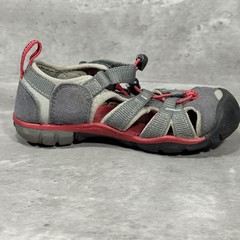 Keen Whisper Hiking Sandals Gray Drawstring Hook & Loop Strap Kids Size 12