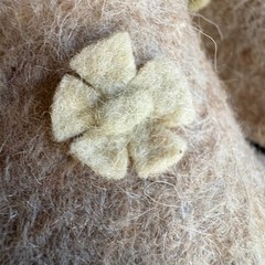 SATCH&SOL Handmade Artisan Wool Felt Mary Jane Slippers Kid Sz 13 Foral Mongolia