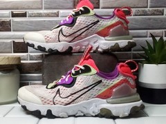 Nike React Vision Running Shoes Bolt Laser Crimson White Pink Low Youth Size 7Y