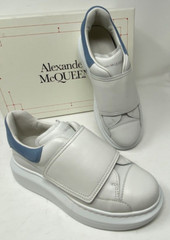 Alexander McQueen Designer Sneakers Shoes Kids Children Size 1 (32) $340 White