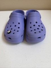 Crocs Kids‘ Classic Crush Iconic Comfort Size 3 Purple Slip On Clogs