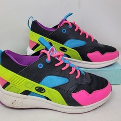 Heelys Force Skate Yth Sz 6, Wmn 7, Pink Blue Green Black HE100881 Sneaker Shoes
