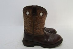 Durango Youth Size 2.5 D Brown Leather Buckaroo Cowboy Western Boots