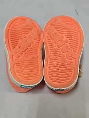 NATIVE Jefferson Popstar Orange Shell White Child Sz C4 Slip-on Shoes EUC W Box