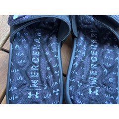Under Armour Kids Mercenary Slides Black Iridescent Athletic Sandals Shoes