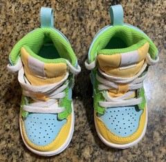 Nike Air Jordan 1 Mid SE TD ‘Recycled Grind’ Kids Sneakers Size 5C DX4369-400