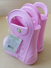 BNWT CROCS HANDLE IT RAIN BOOTS KIDS PINK US SIZE 13 PRODUCT CODE 12803-612