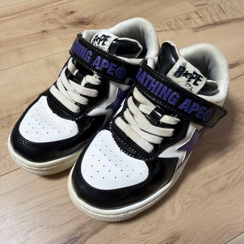 BAPE kids sneakers, used, US size 12C