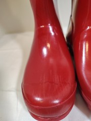 Hunter Original Kids Gloss Rain Boots Size 2B/3G Red Waterproof
