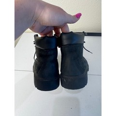 Timberland 6 Inch Premium Waterproof Boots Kids Size 1 Black Nubuck Streetwear