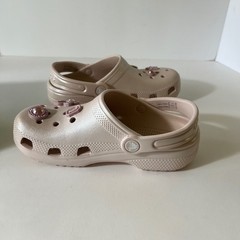 Kids Crocs Classic Shimmer Gem Clog Quartz Pink J2
