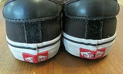 VANS Pro black suede leather/canvas skate shoes youth sz 4