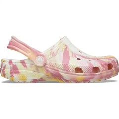 Crocs Kids Junior Classic Glow Marbled Clog, Daylily/Multi, US 6