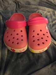 Crocs Fun Lab Minnie Mouse Lights Clogs Sz C 9 Pink Girls Kids Sandals Disney
