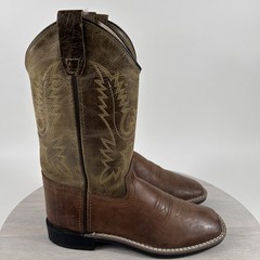 Cody James Youth Size 5 D Brown Leather Cowboy Boots Western Square Toe