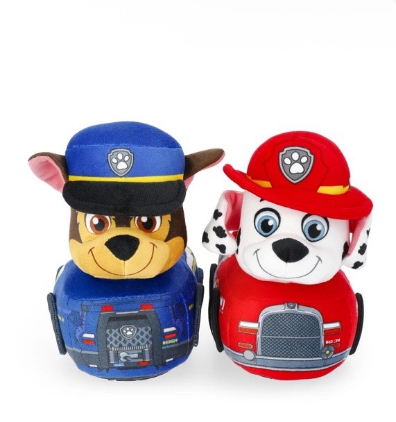 Paw Patrol Marshall & Chase Toddler Boy Size 9-10 Plush Slip-on Slippers