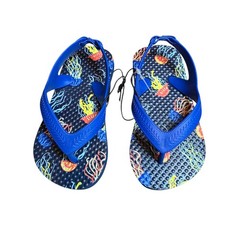 Kids Blue Jellyfish Flip Flops Sandals Size 5-6 Toddler Beach Summer NWT